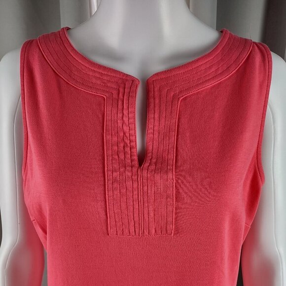 New York & Company Pink 100% Cotton Sleeveless Sheath Pullover Dress Size Large - Picture 3 of 12